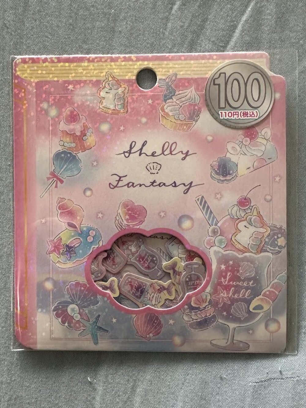 3 For 27 - Kamio Japan "Shelly Fantasy" Flake Stickers • Cute Pastel Stationery